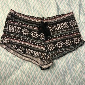 Pink Shorts- Like New- Sz. Small Blk-Wht-Teal-Pink
